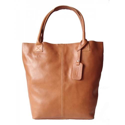 Bolsos Vera Pelle Shopper Bag Xxl Real Leather A4 Camel