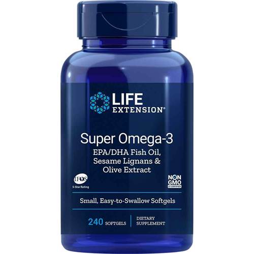Suplementos dietéticos Life Extension Super OMEGA3 Epa Dha With Sesame Lignans Olive Extract