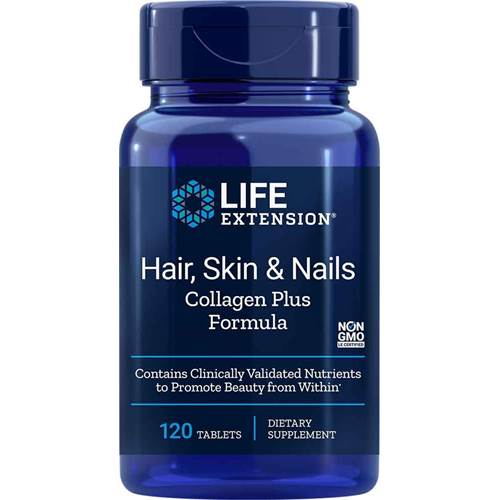 Suplementos dietéticos Life Extension Hair Skin Nails Collagen Plus Formula