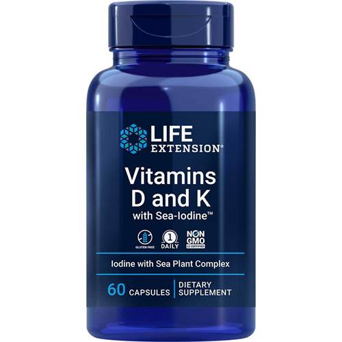 Dietary supplements Life Extension Vitamins D And K With Sea Iodine