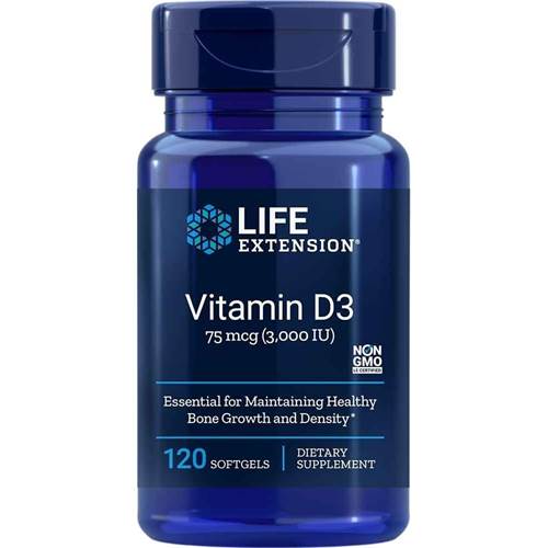 Dietary supplements Life Extension Vitamin D3 3000 IU