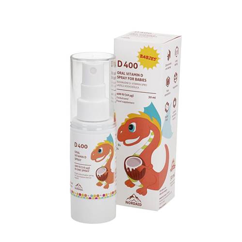 Suplementos dietéticos NORDAID D400 With Mct Oil Spray For Babies