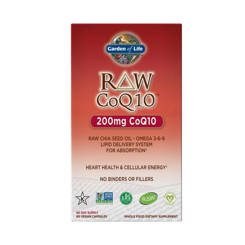 Suplementos dietéticos Garden of Life Raw Coq10 Koenzym Q10 200 Mg